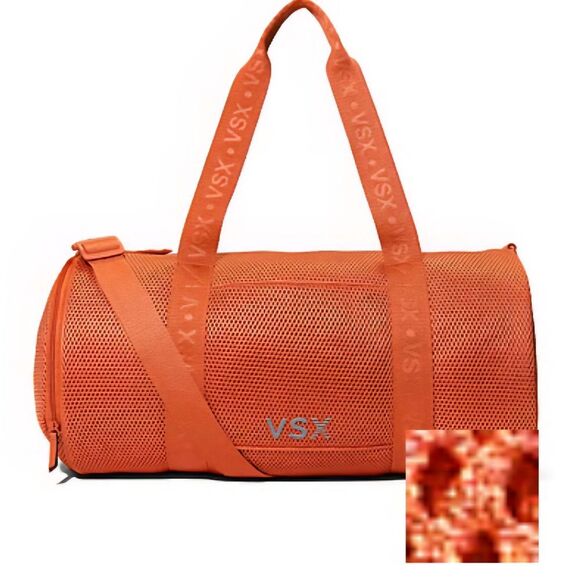 VSX Sports Duffle Bag W Shoe Compartment In Vibrant Mesh Orange NEW MSRP $60 - Picture 12 of 16